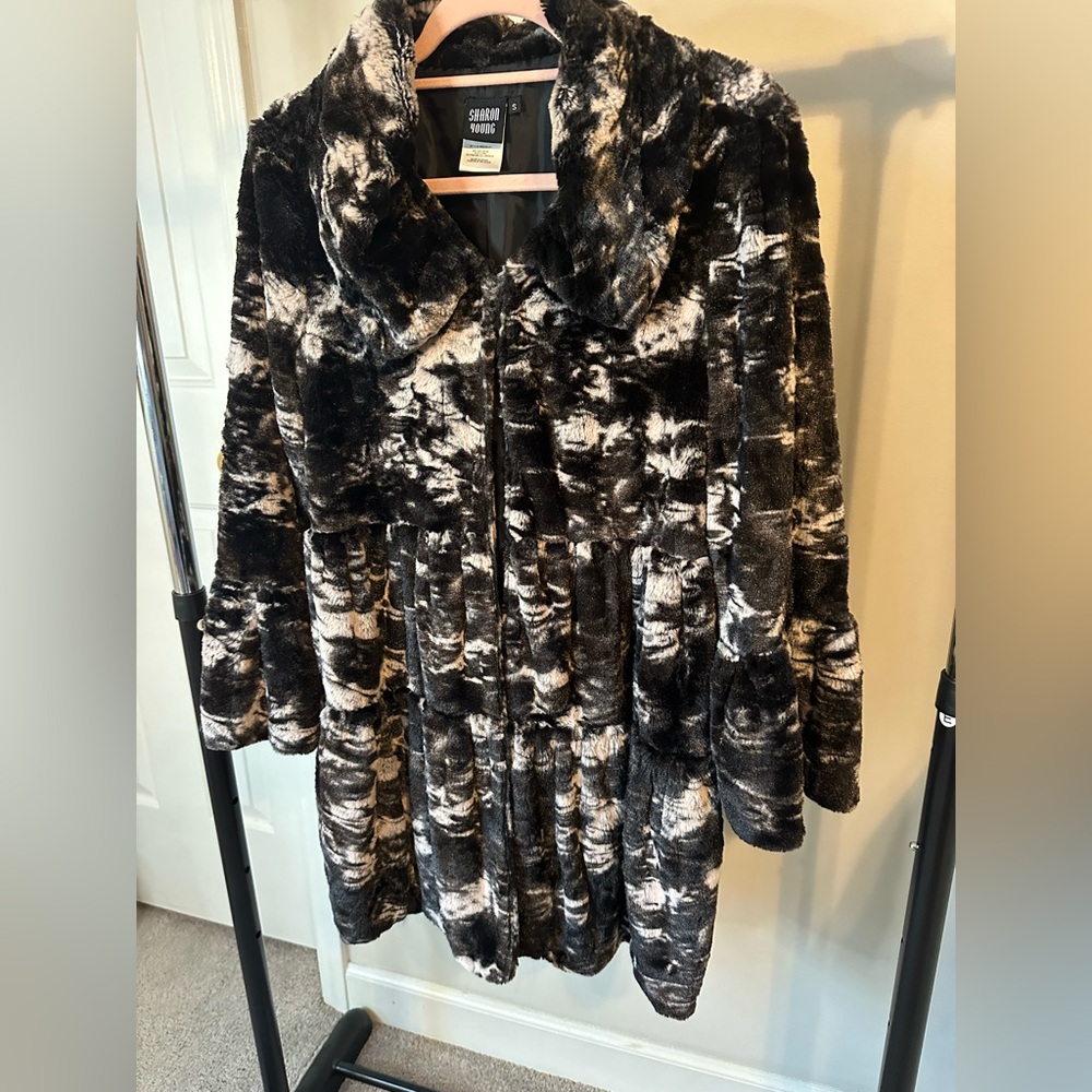 Sharon Young Faux Fur Jacket Size Small